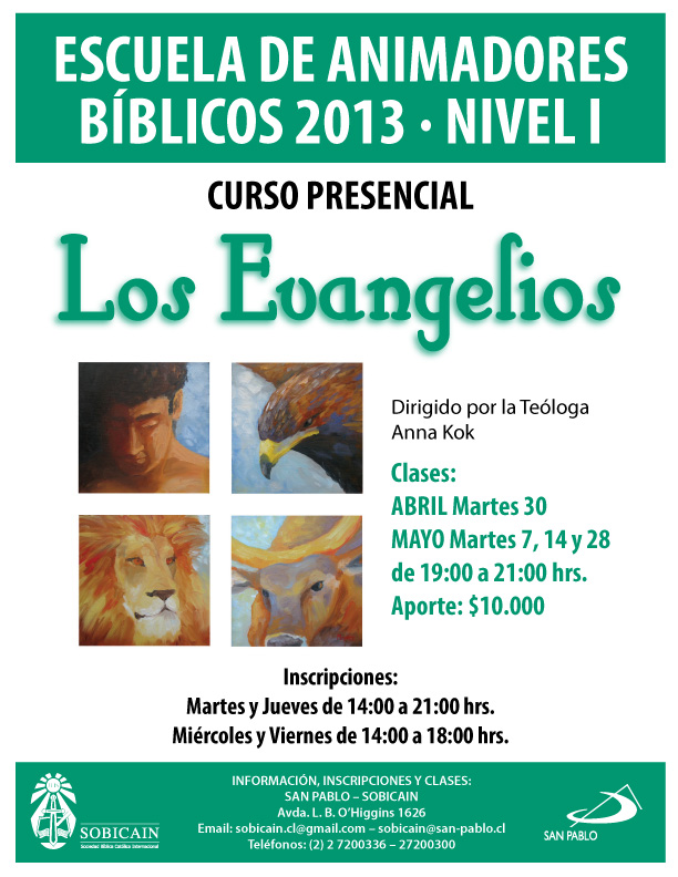 Afiche Curso Los Evangelios