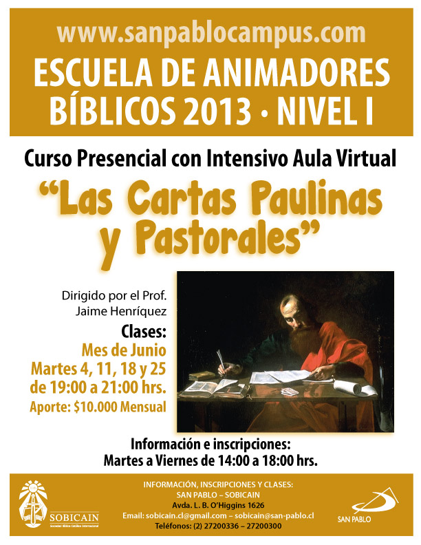 Curso Las Cartas Paulinas Junio 2013