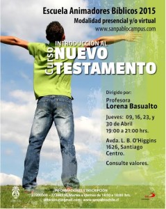 Afiche Introduccion al nuevo testamento (abril)