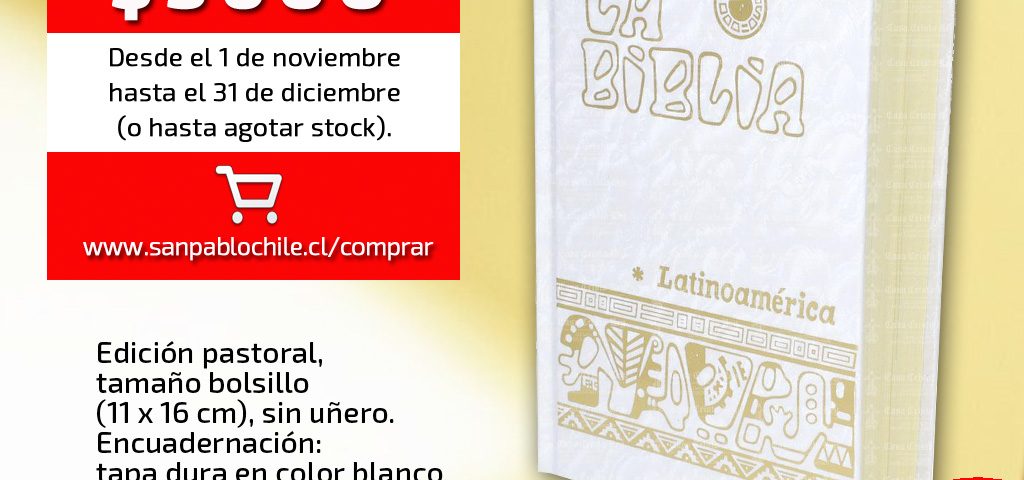 OFERTA: Biblia Latinoamérica chica nacarada