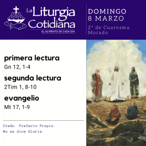 DOMINGO 8: 2º de Cuaresma. Morado