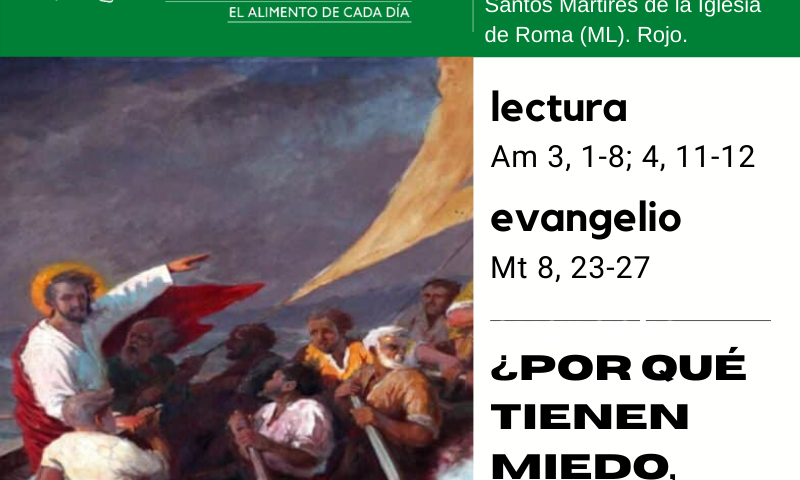 MARTES 30: De la feria. Verde. Primeros Santos Mártires de la Iglesia de Roma (ML). Rojo.