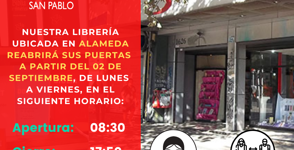 Librería SAN PABLO Alameda reabre sus puertas al público