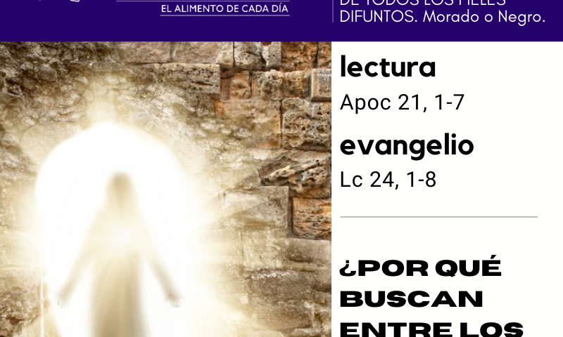 LITURGIA COTIDIANA LUNES 2: CONMEMORACIÓN DE TODOS LOS FIELES DIFUNTOS. Morado o Negro.