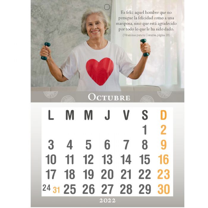 Calendario Vitaminas para tu Corazón 2022