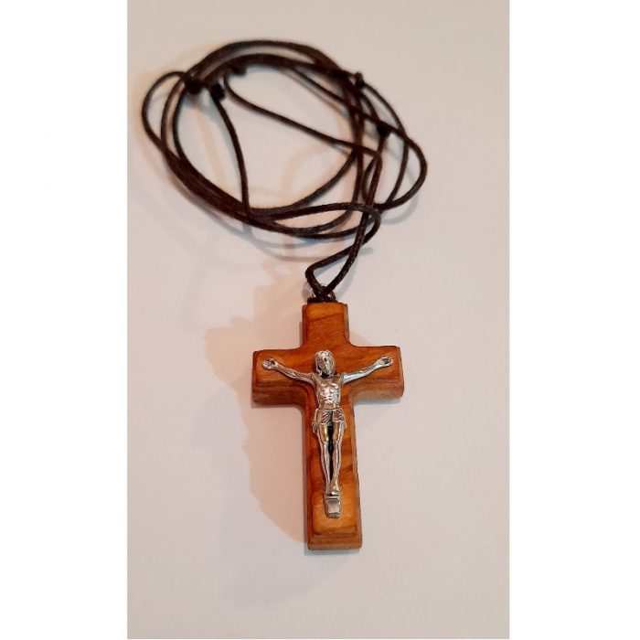 Cruz Madera Oliva con Cristo T-466