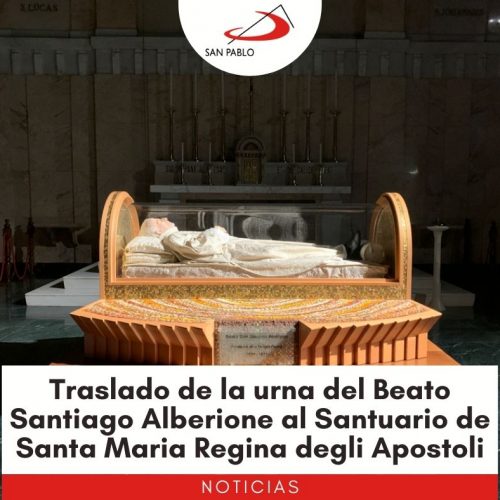 Traslado de la urna del Beato Santiago Alberione al Santuario de Santa Maria Regina degli Apostoli