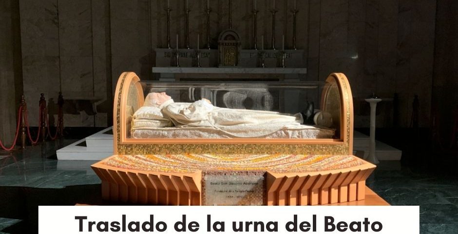 Traslado de la urna del Beato Santiago Alberione al Santuario de Santa Maria Regina degli Apostoli