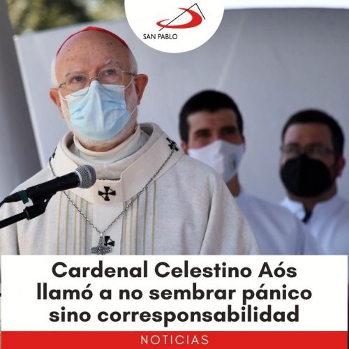 Cardenal Celestino Aós llamó a no sembrar pánico sino corresponsabilidad