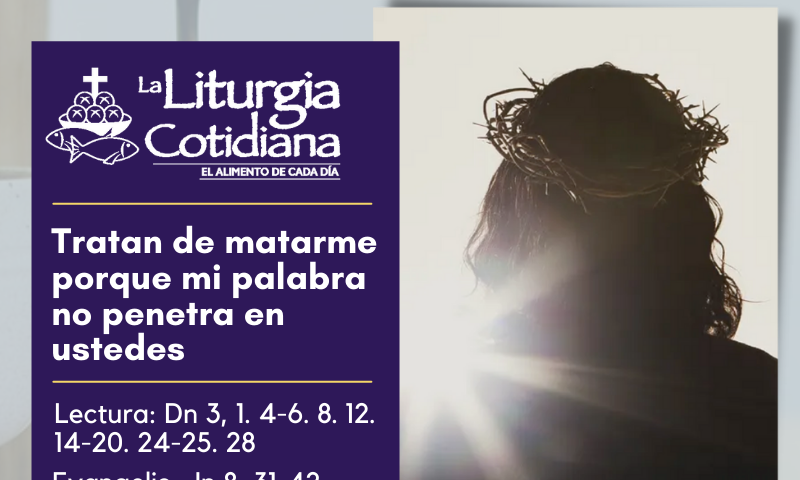 LITURGIA COTIDIANA 6 DE ABRIL: De la feria. Morado.