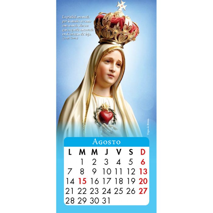 Calendario Mariano 2023 - Portada Virgen María