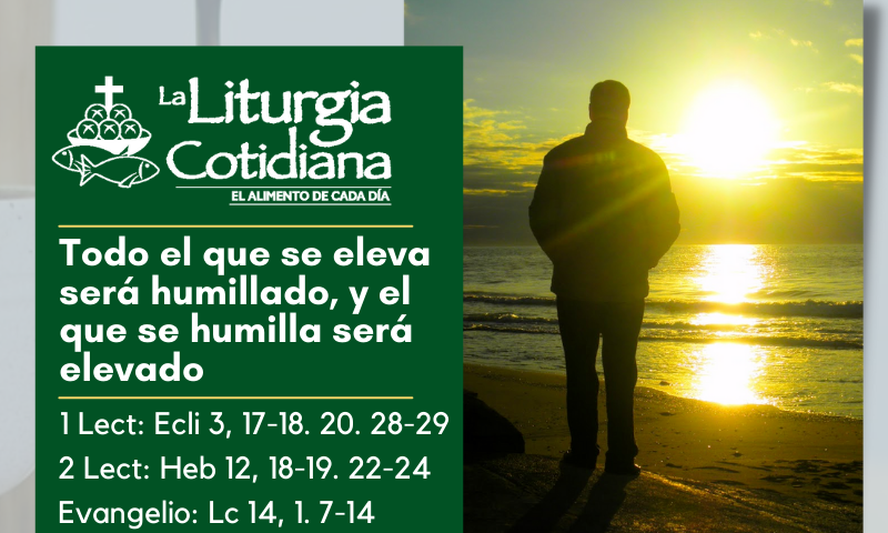 LITURGIA COTIDIANA 28 DE AGOSTO: 22º durante el año. Verde.