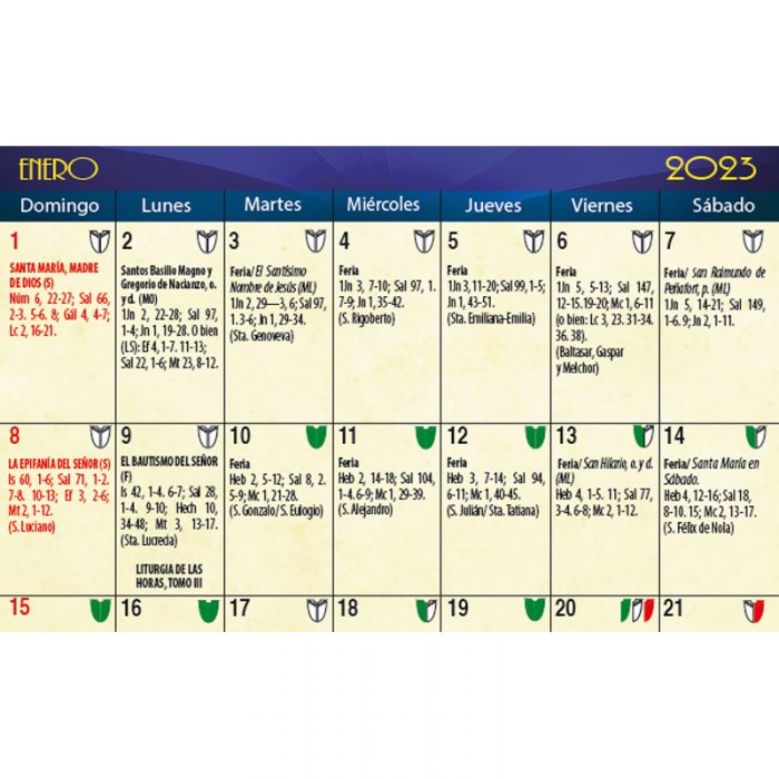 Calendario Litúrgico 2023