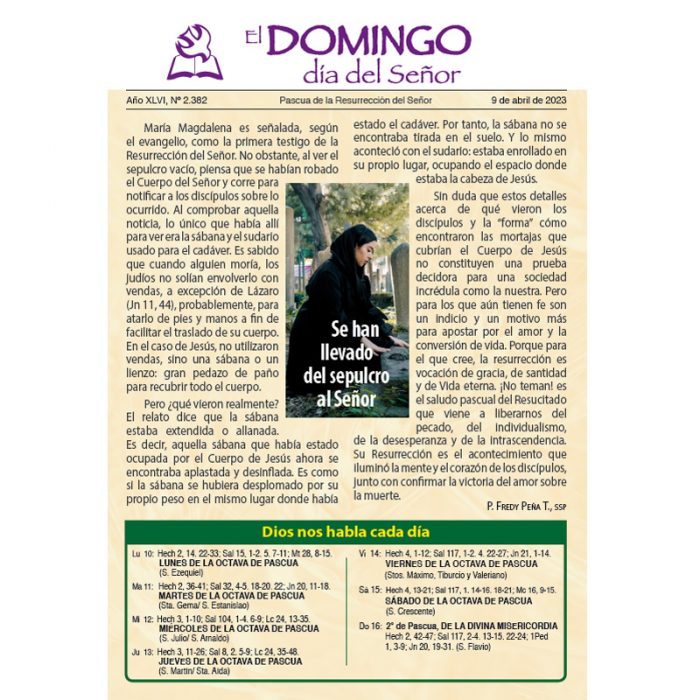 El Domingo día del Señor, 9 de Abril 2023 (10 hojas)