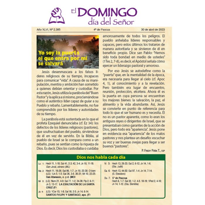 El Domingo día del Señor, 30 de Abril 2023 (10 hojas)