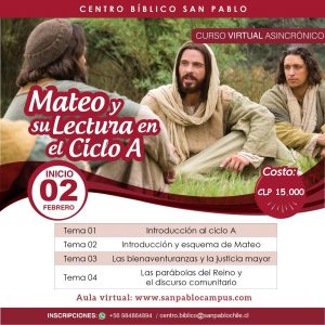 Curso virtual "Mateo y su lectura en el ciclo A"