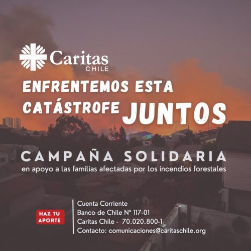 Caritas Chile lanza Campaña Nacional "Enfrentemos esta catástrofe juntos"