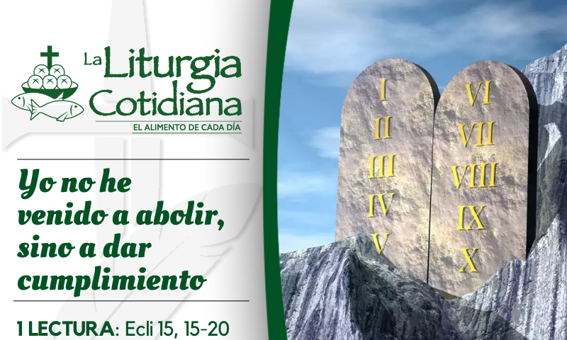 LITURGIA COTIDIANA 12 DE FEBRERO: 6º durante el año. Verde.