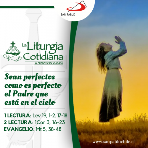 LITURGIA COTIDIANA 19 DE FEBRERO: 7º durante el año. Verde.