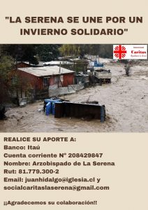 La Serena se une a la campaña de Caritas Chile: “Por un Invierno Solidario”