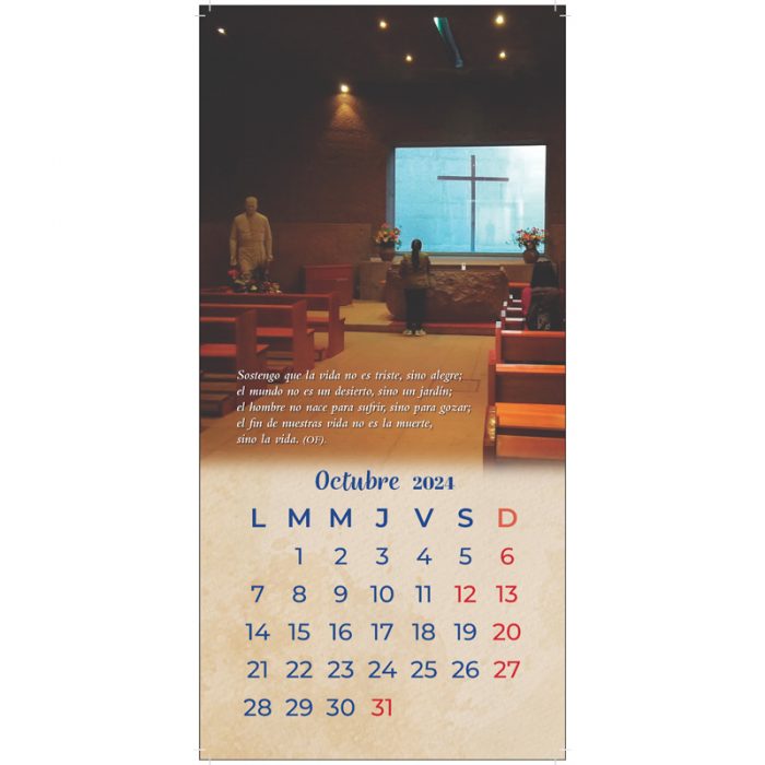 Calendario San Alberto Hurtado 2024