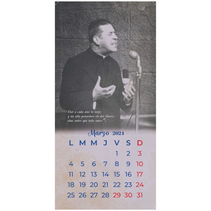 Calendario San Alberto Hurtado 2024