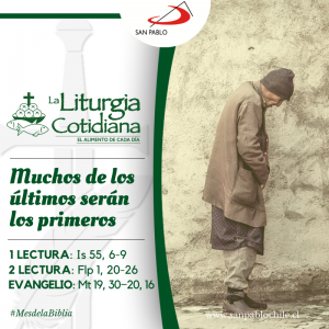 LITURGIA COTIDIANA 24 DE SEPTIEMBRE: 25º durante el año. Verde.