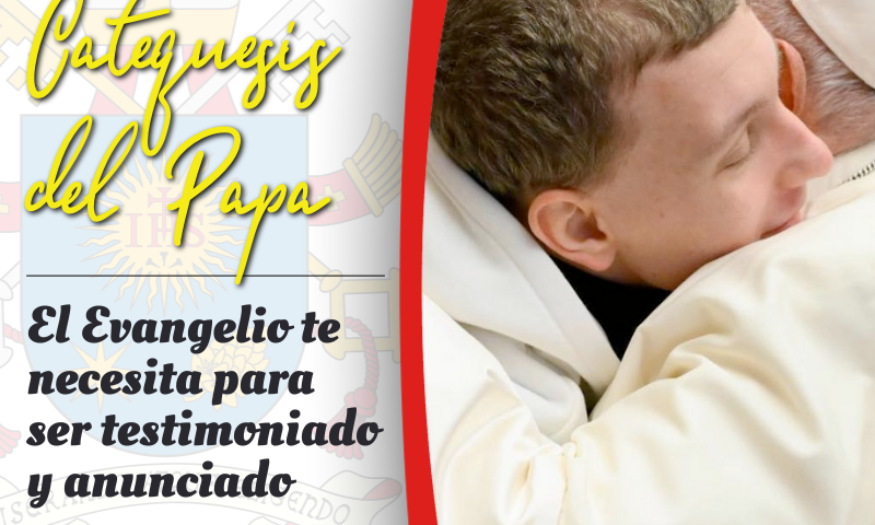 CATEQUESIS DEL PAPA: El Evangelio te necesita para ser testimoniado y anunciado