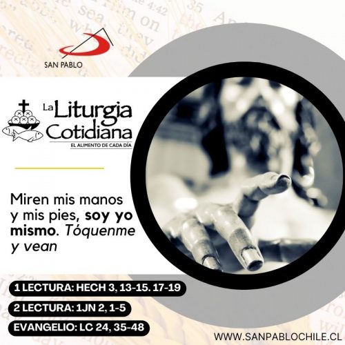 LITURGIA COTIDIANA 14 DE ABRIL: 3º de Pascua. Blanco.