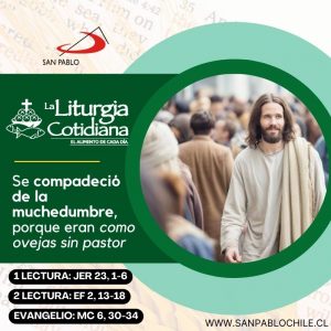 LITURGIA COTIDIANA 21 DE JULIO:  16º durante el año. Verde.