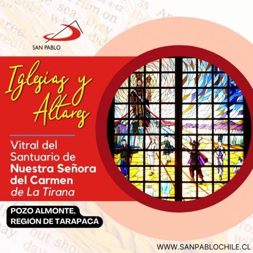 Vitral del Santuario de Nuestra Señora del Carmen de La Tirana, Pozo Almonte, Región de Tarapacá