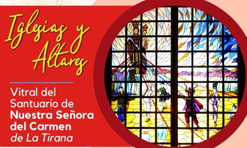 Vitral del Santuario de Nuestra Señora del Carmen de La Tirana, Pozo Almonte, Región de Tarapacá