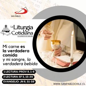 LITURGIA COTIDIANA 18 DE AGOSTO: San Alberto Hurtado (MO). Blanco.