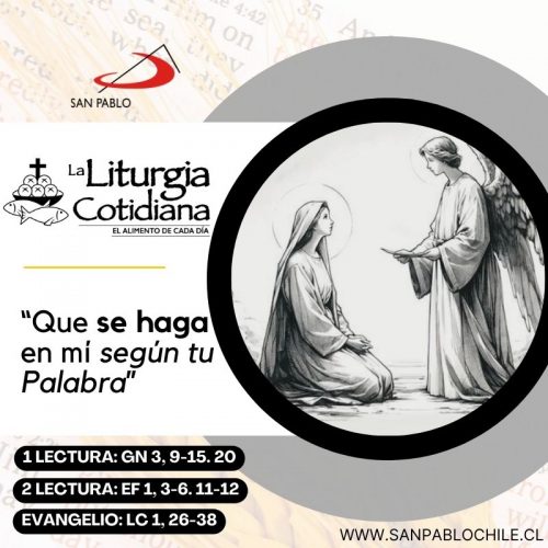 Liturgia Cotidiana 8 de diciembre: 2º de Adviento LA INMACULADA CONCEPCIÓN DE LA VIRGEN MARÍA (S). Blanco.